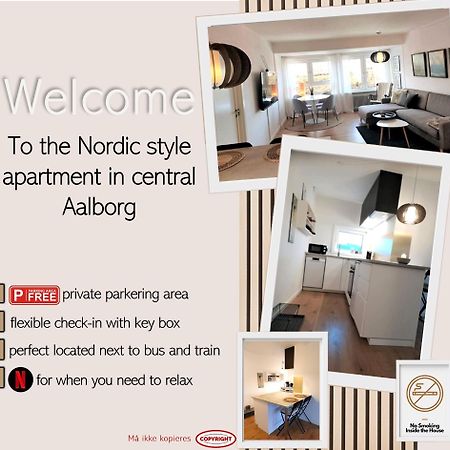 Nordic Style Apartment In Central Aalborg Zewnętrze zdjęcie